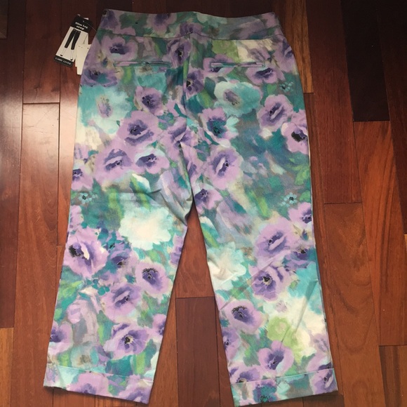 LARRY LEVINE Slim Leg Crop Pants Size 8 - Picture 7 of 9